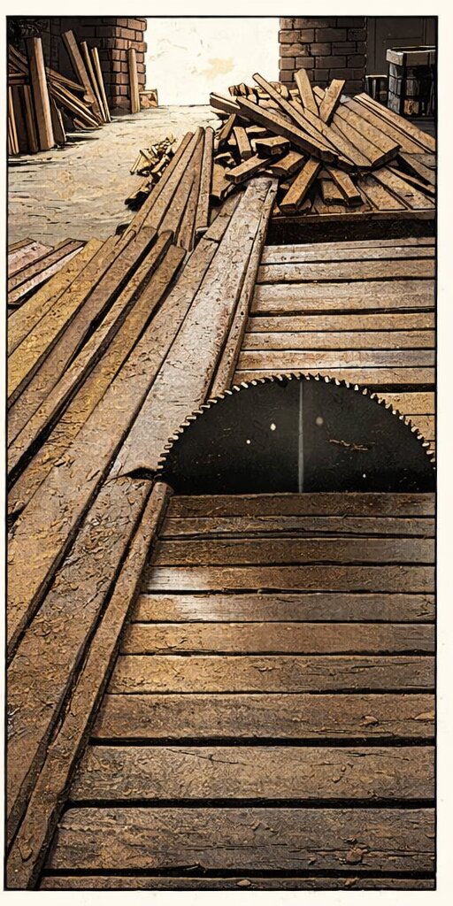 圓鋸片與木材切割作業